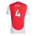 Maillot de foot Arsenal Ben White #4 Domicile vêtements 2024-25 Manches Courtes